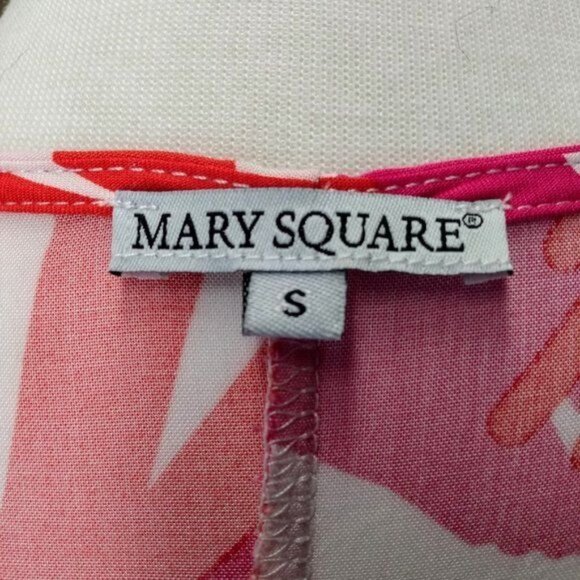 Mary Square Small  Loose Fit Side Tie Blouse Tropical Vacation Vibes - Picture 7 of 7